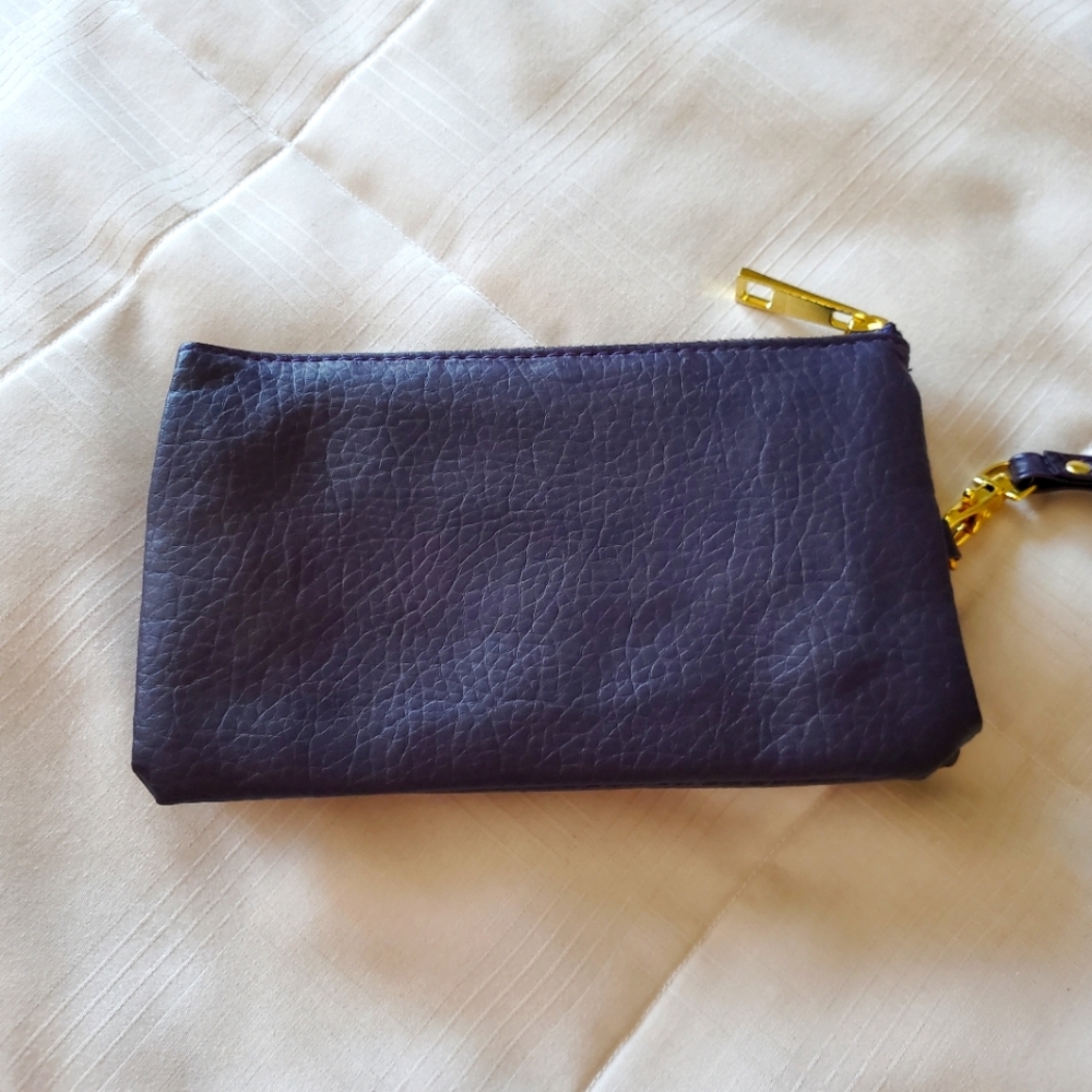 SAX Small Deep Purple Clutch, Wristlet.
